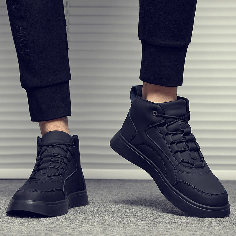 Trendy waterproof and versatile casual high-top non-slip sneakers