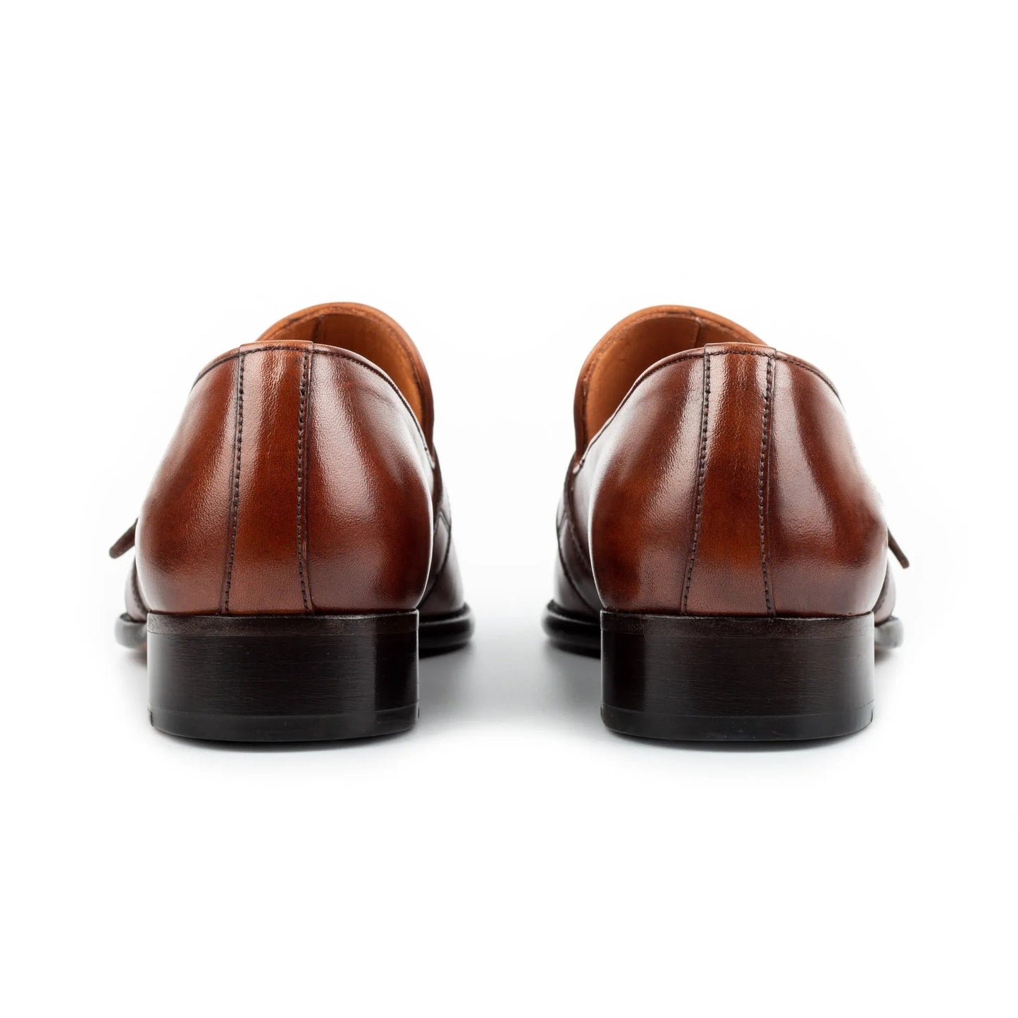 Classic Men's Buckled Leather Monk Shoes