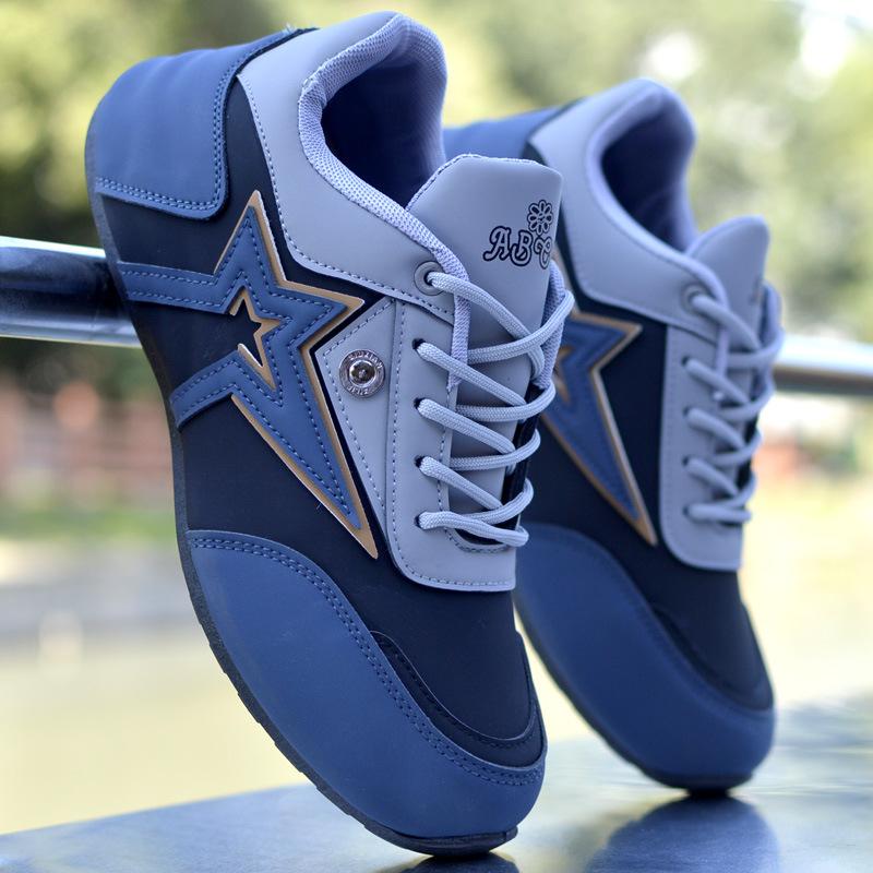 Trendy new leather waterproof and non-slip sneakers