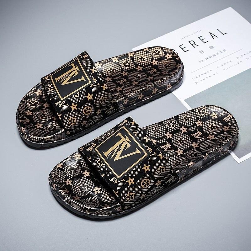 Trend-printed casual non-slip slippers