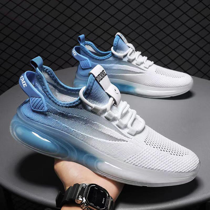 New breathable gradient color fly knit sneakers