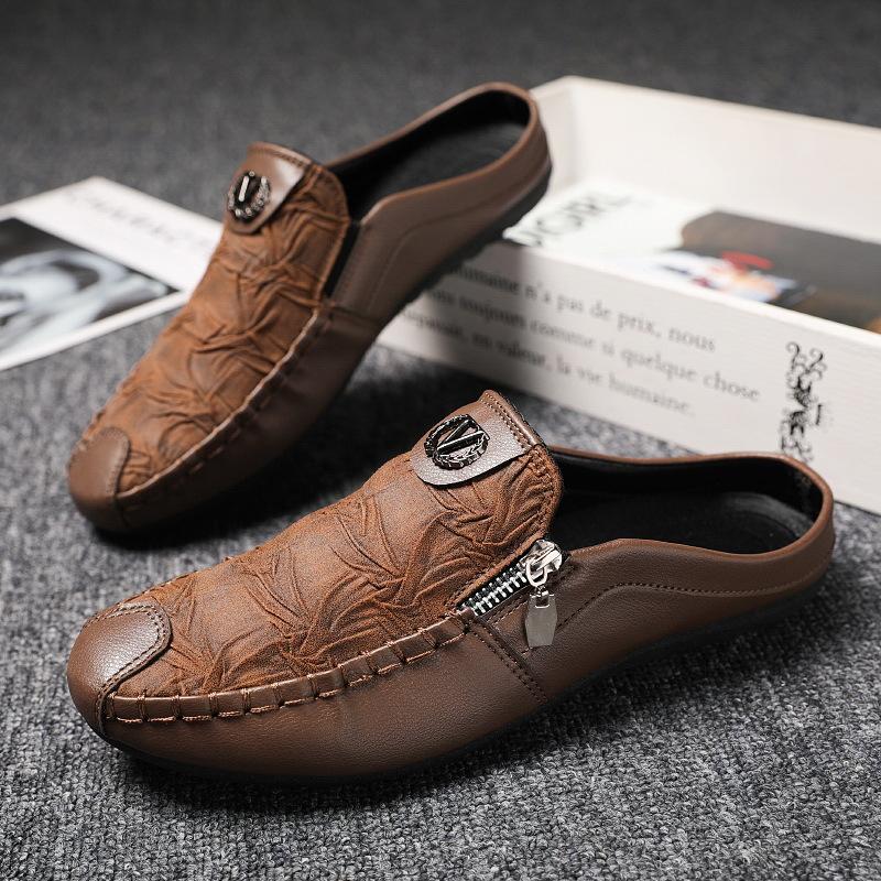 Stylish low-top casual cowhide shoes