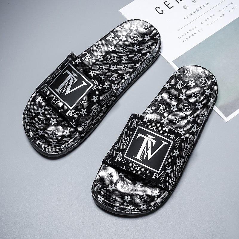 Trend-printed casual non-slip slippers