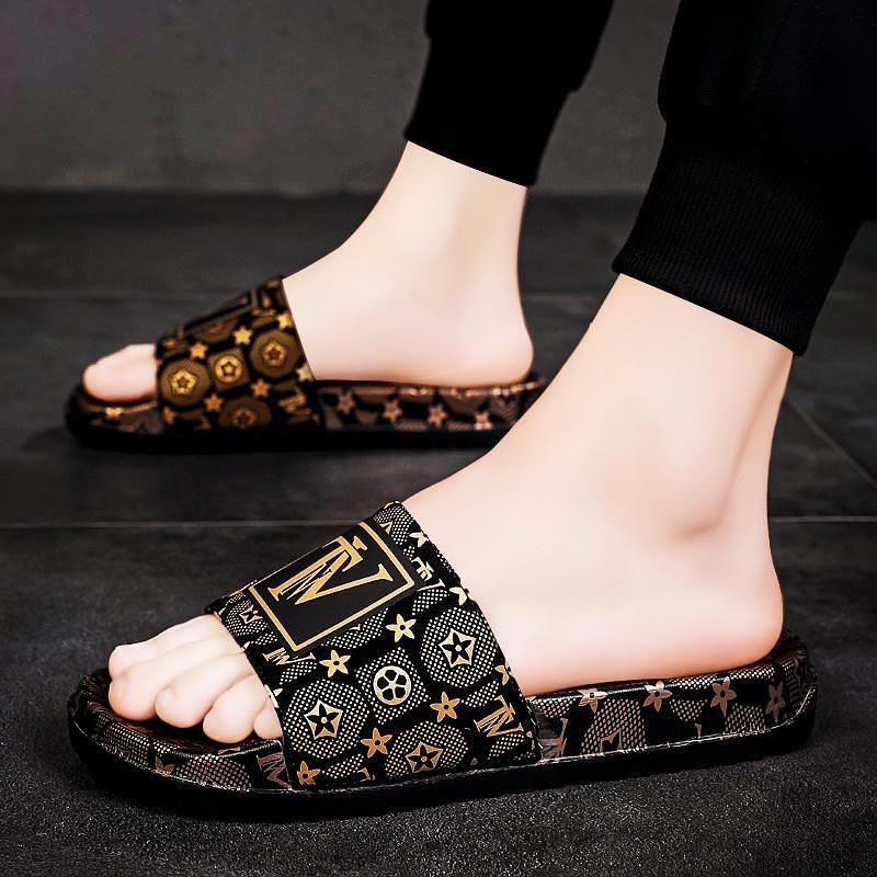 Trend-printed casual non-slip slippers