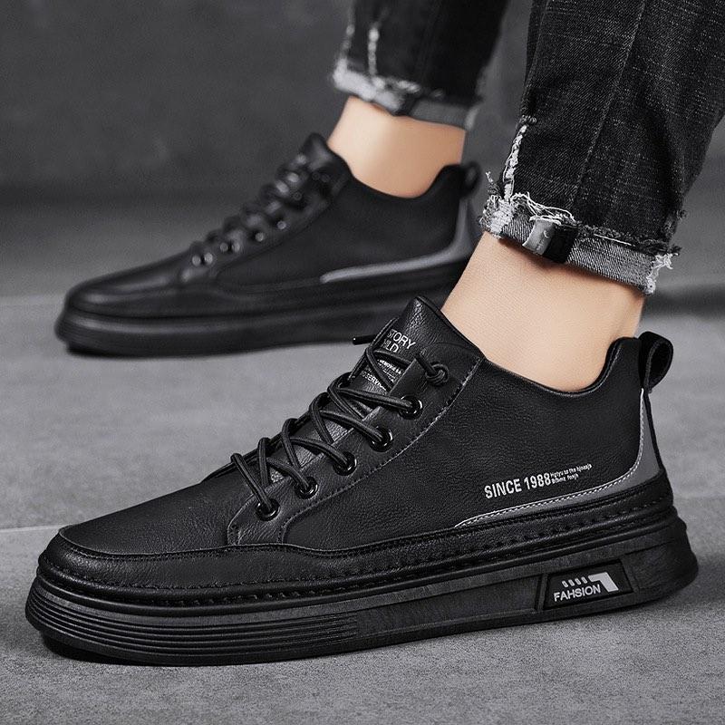 Trendy waterproof and non-slip men's casual leather shoes