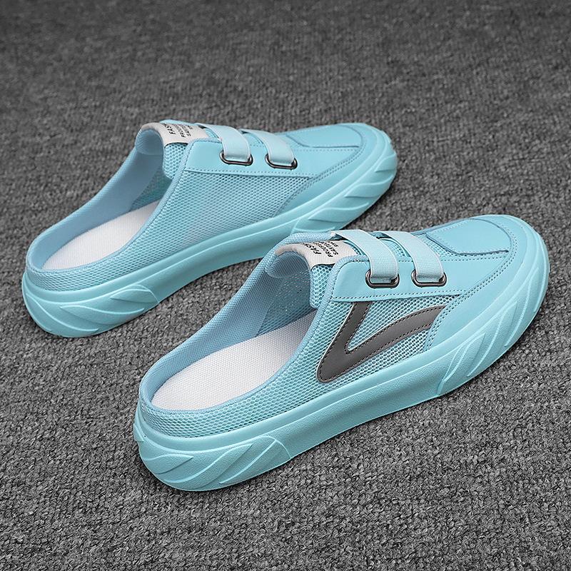 The trendy new casual slip-on half-slip men's shoes