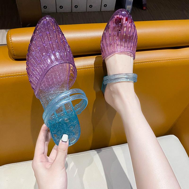 Stylish new anti-slip crystal sandals