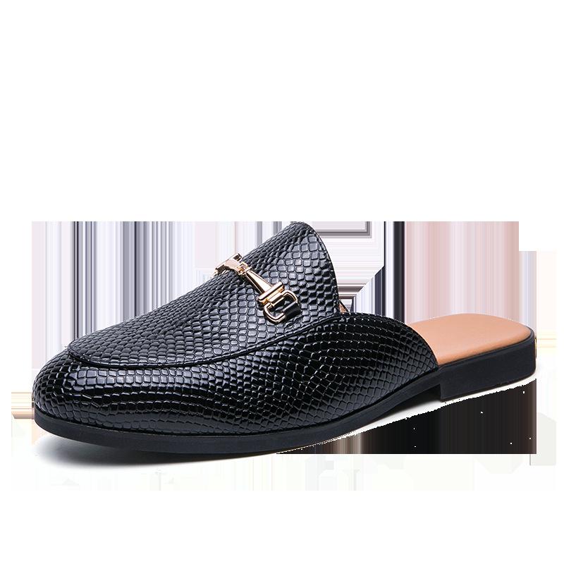 Trendy new men's soft-soled casual heelless leather shoes