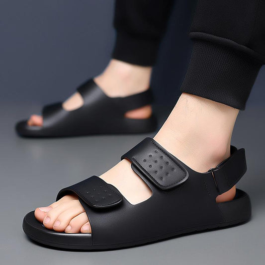 Trendy Men's Casual Breathable Cowhide Beach Sandals