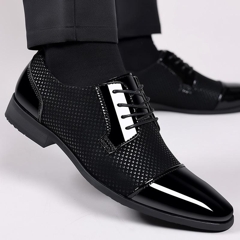 Trendy casual men's pointed leather shoes