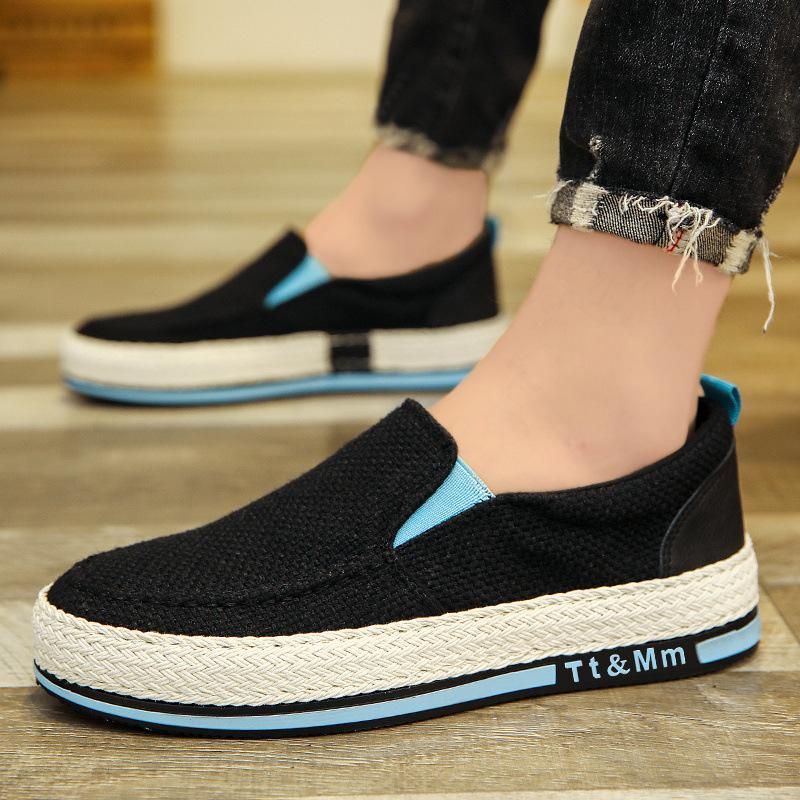 New Men's Thick-soled Wear-Resistant Breathable Linen Shoes