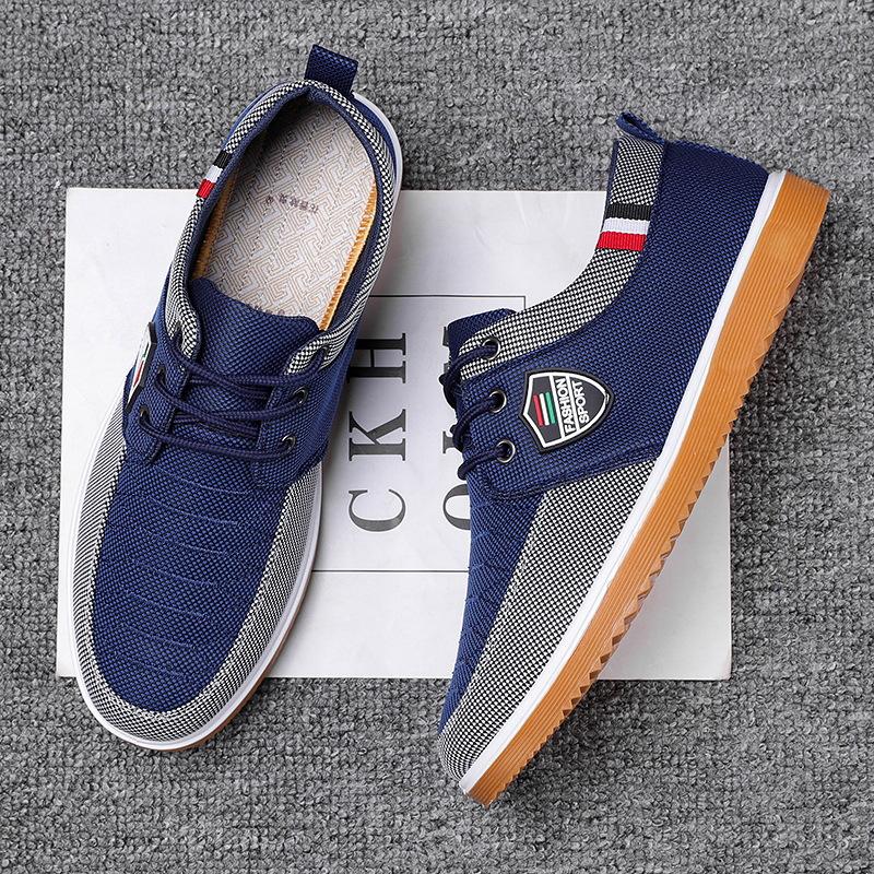 Stylish lace-up casual canvas shoes