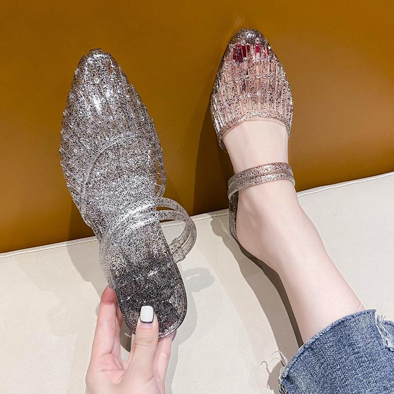 Stylish new anti-slip crystal sandals