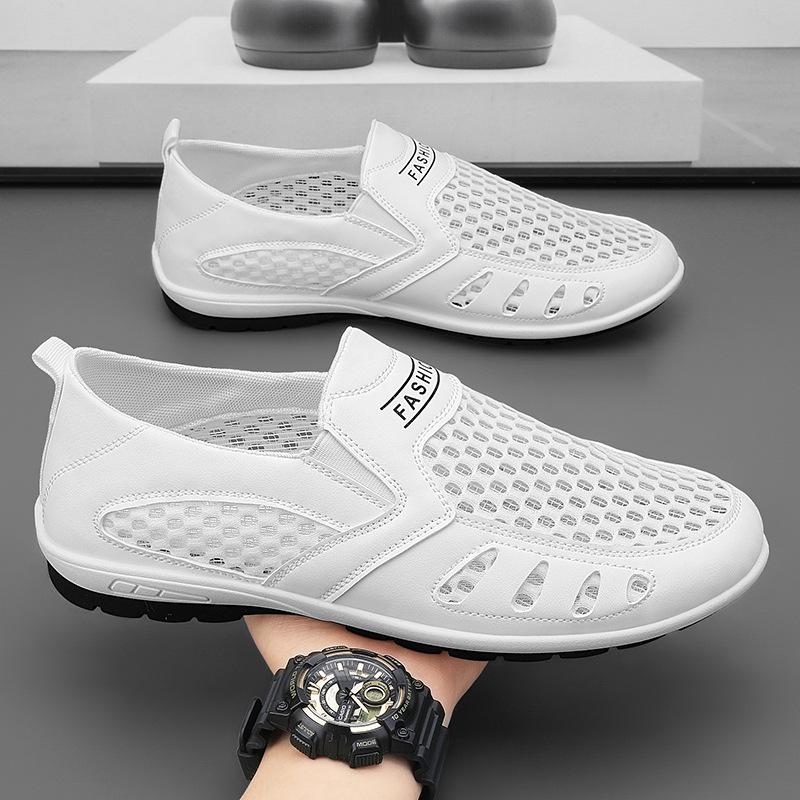 Trendy men's hollow mesh breathable sneakers