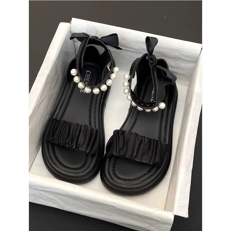 Stylish new pearl platform sandals