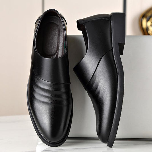 New soft leather inner heightening business formal casual all-match breathable men's leather shoes