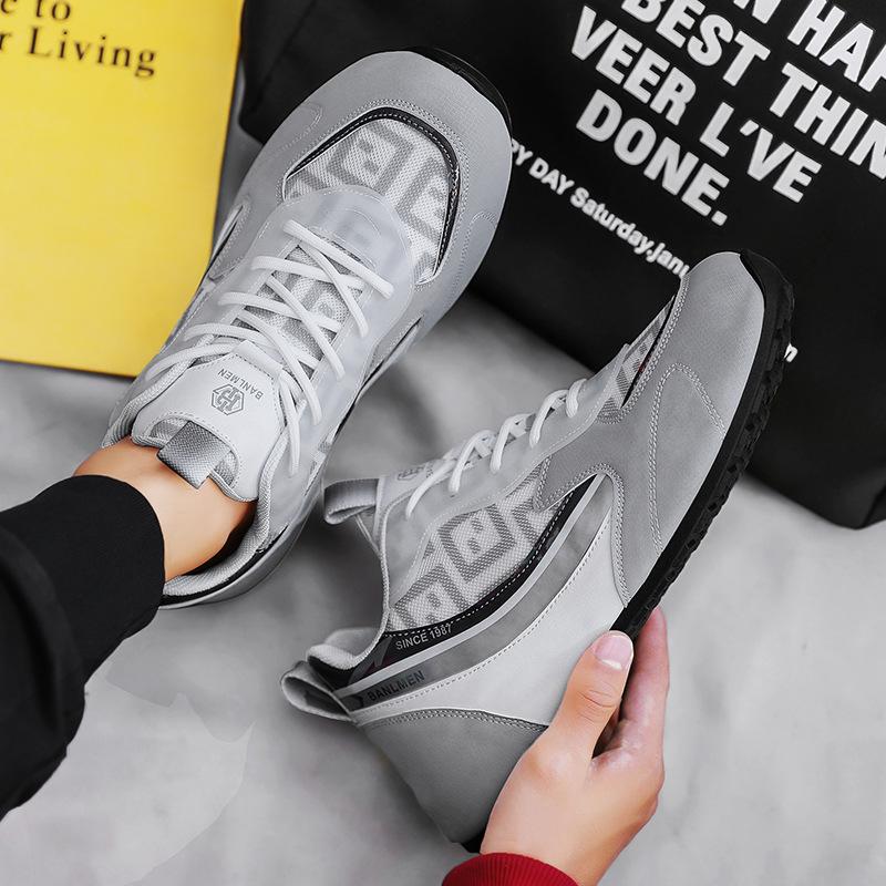 Stylish breathable platform sneakers