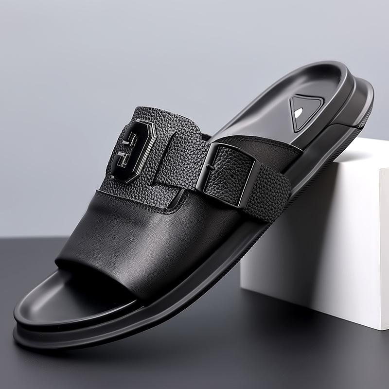 New trendy anti-slip and wear-resistant cowhide sandals