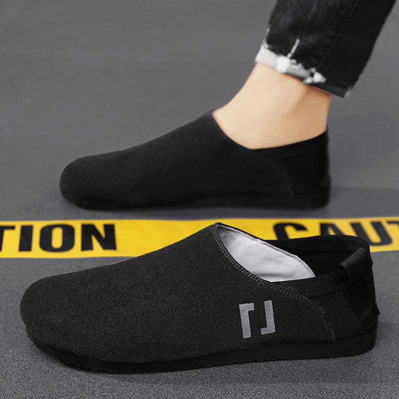 New casual suede men's slip-on shoes