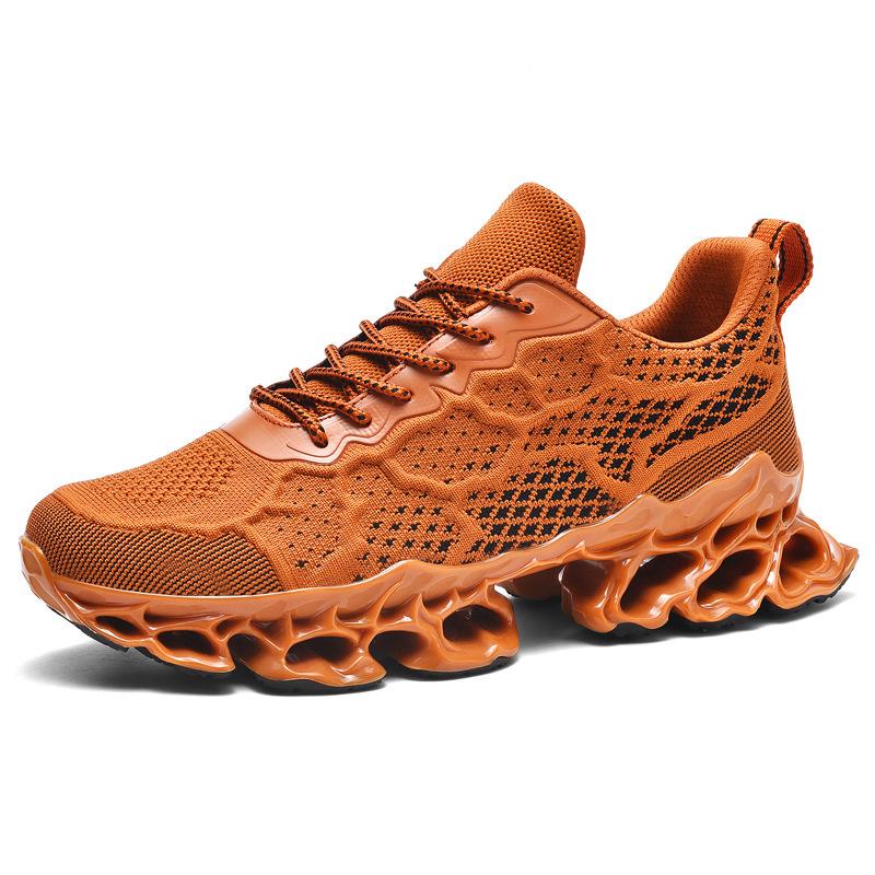 Trendy 3D fly woven breathable casual running cushioning comfortable sports shoes