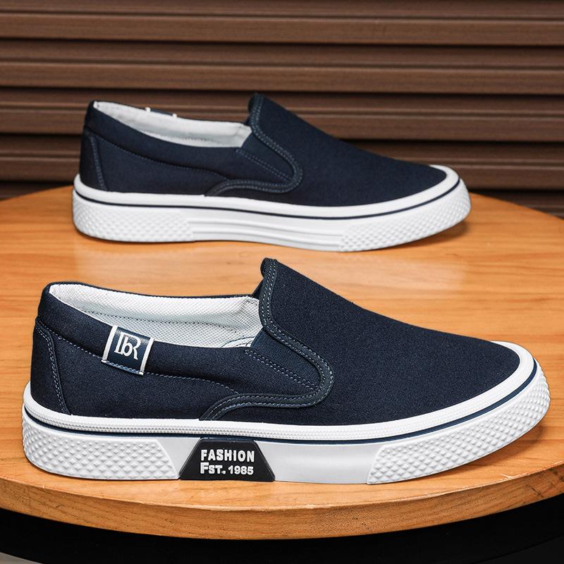 New men's breathable platform canvas casual shoes