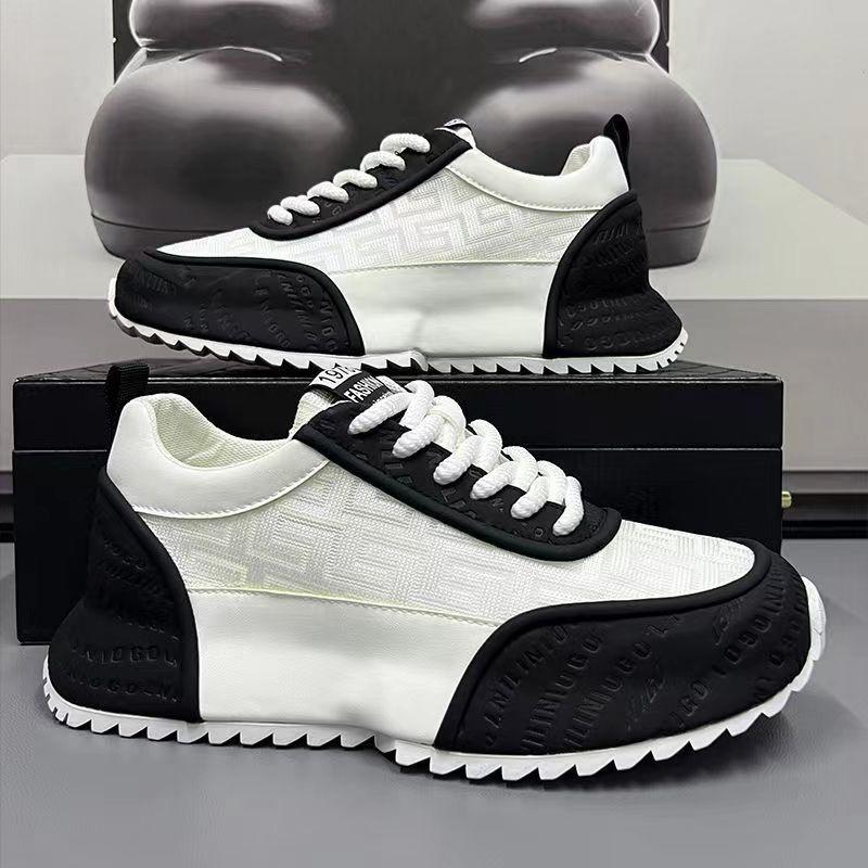 Stylish Color Block Thick Sole Non-Slip Men's Sneakers