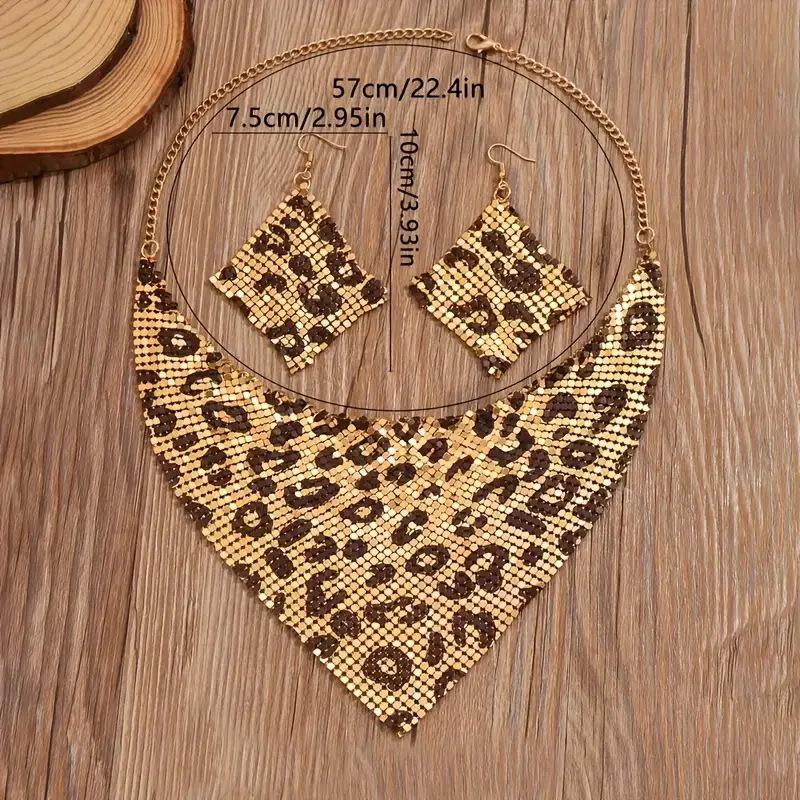 Women's Triangle Necklace Earrings Personalized Trendy Jewelry Set