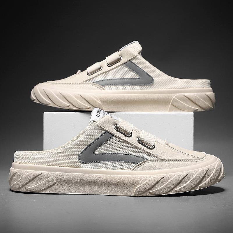 The trendy new casual slip-on half-slip men's shoes