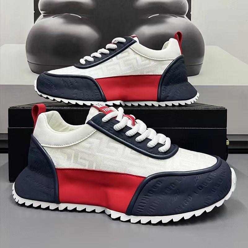 Stylish Color Block Thick Sole Non-Slip Men's Sneakers