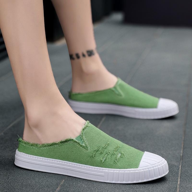 Stylish breathable canvas heelless shoes