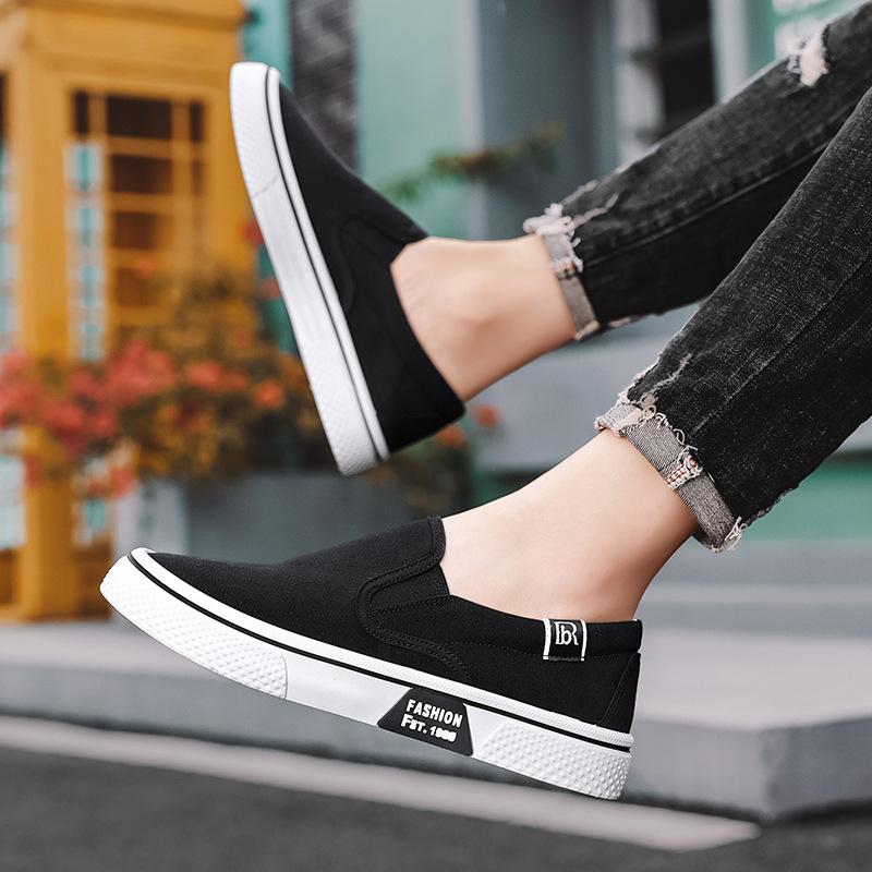 New men's breathable platform canvas casual shoes