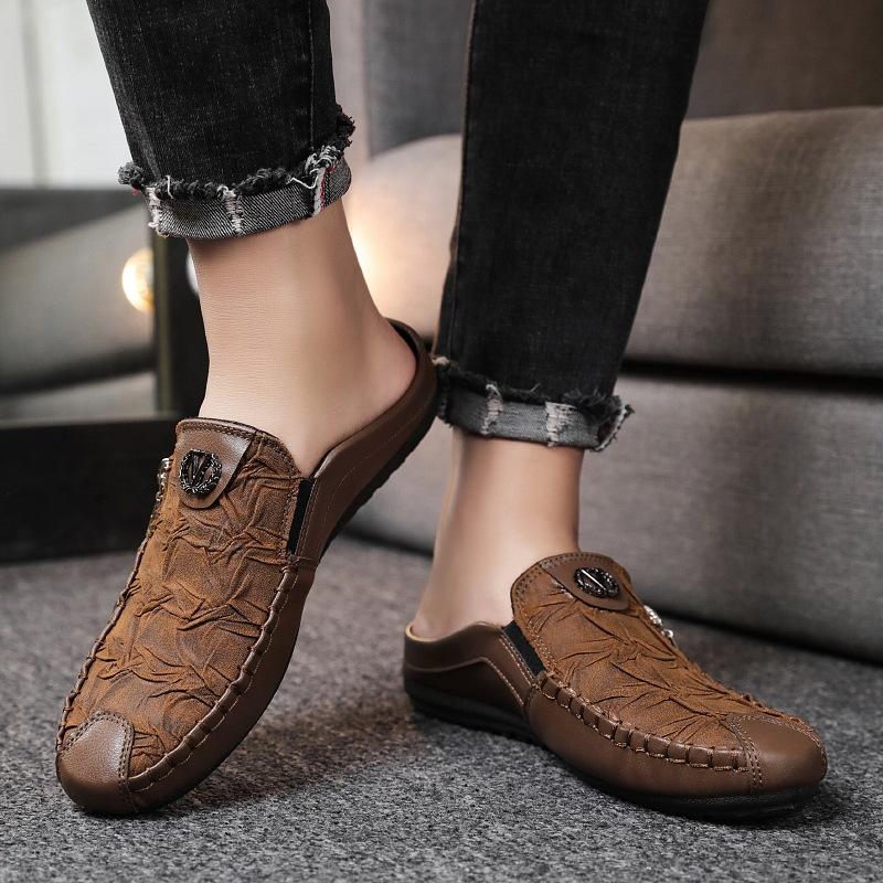 Stylish low-top casual cowhide shoes