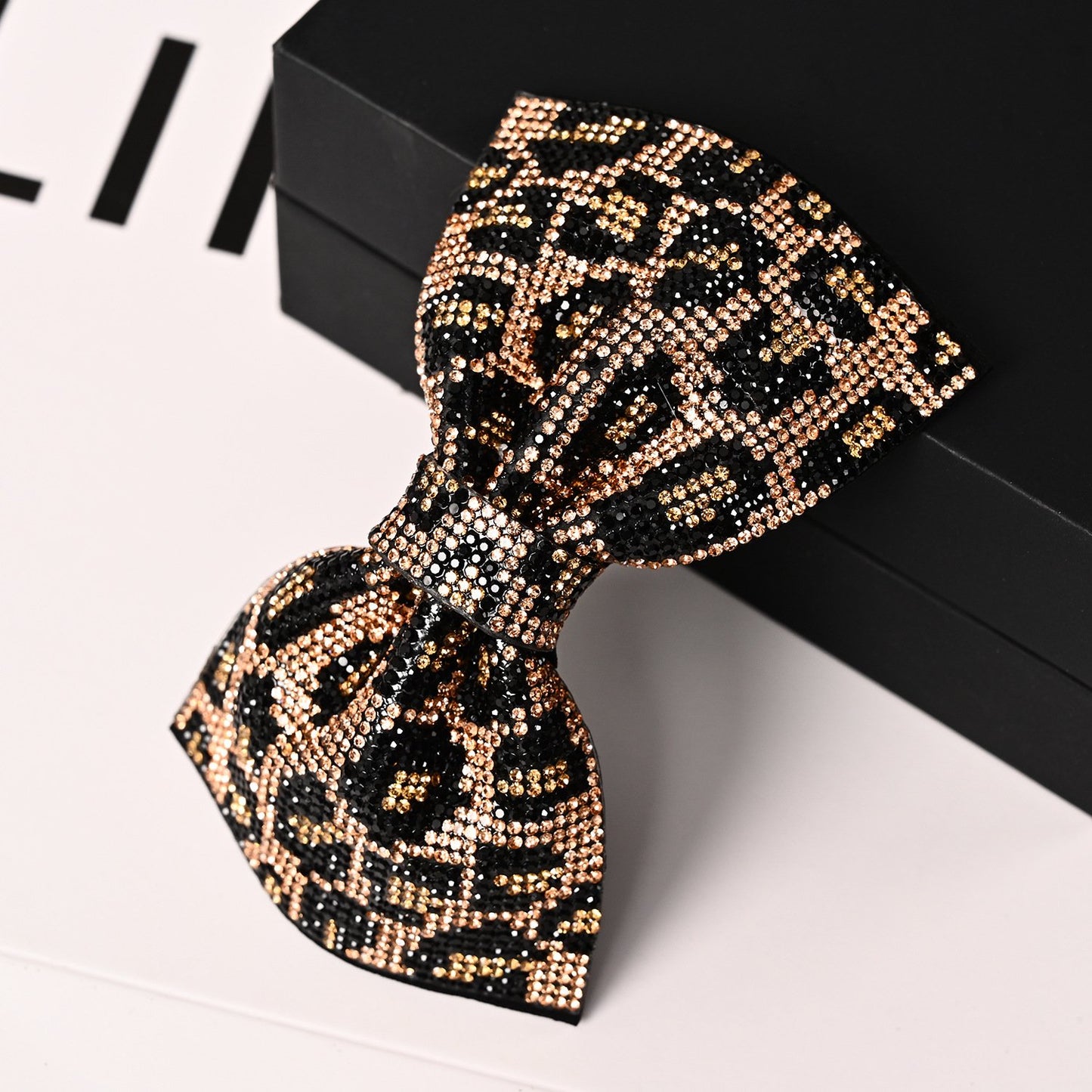 Full Diamond Bow Spring Clip Hair Clip