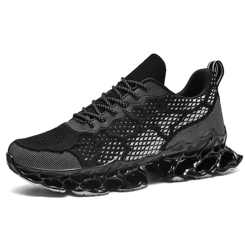 Trendy 3D fly woven breathable casual running cushioning comfortable sports shoes