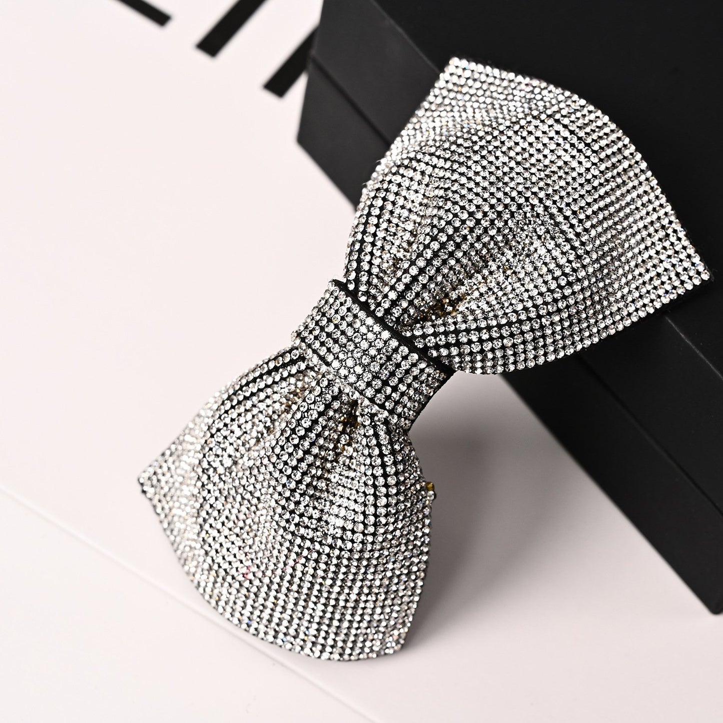 Full Diamond Bow Spring Clip Hair Clip