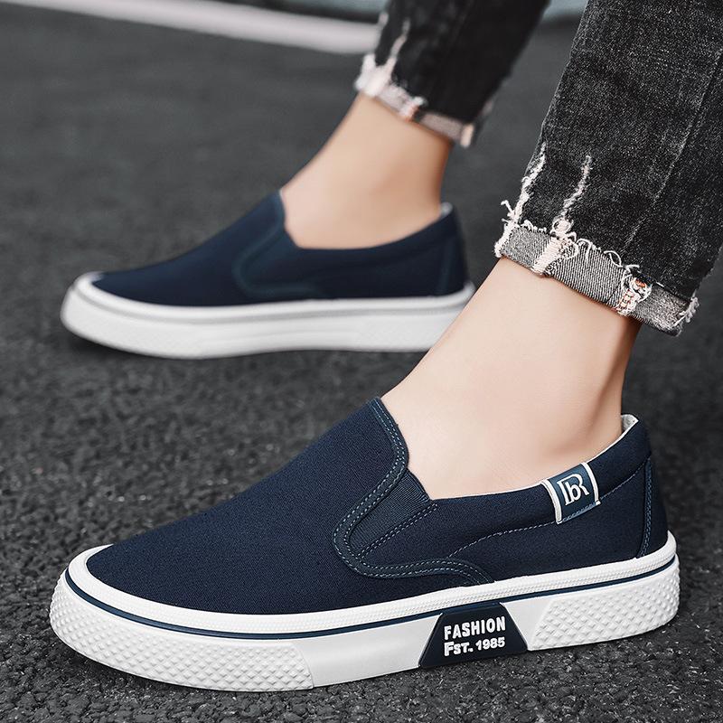 New men's breathable platform canvas casual shoes