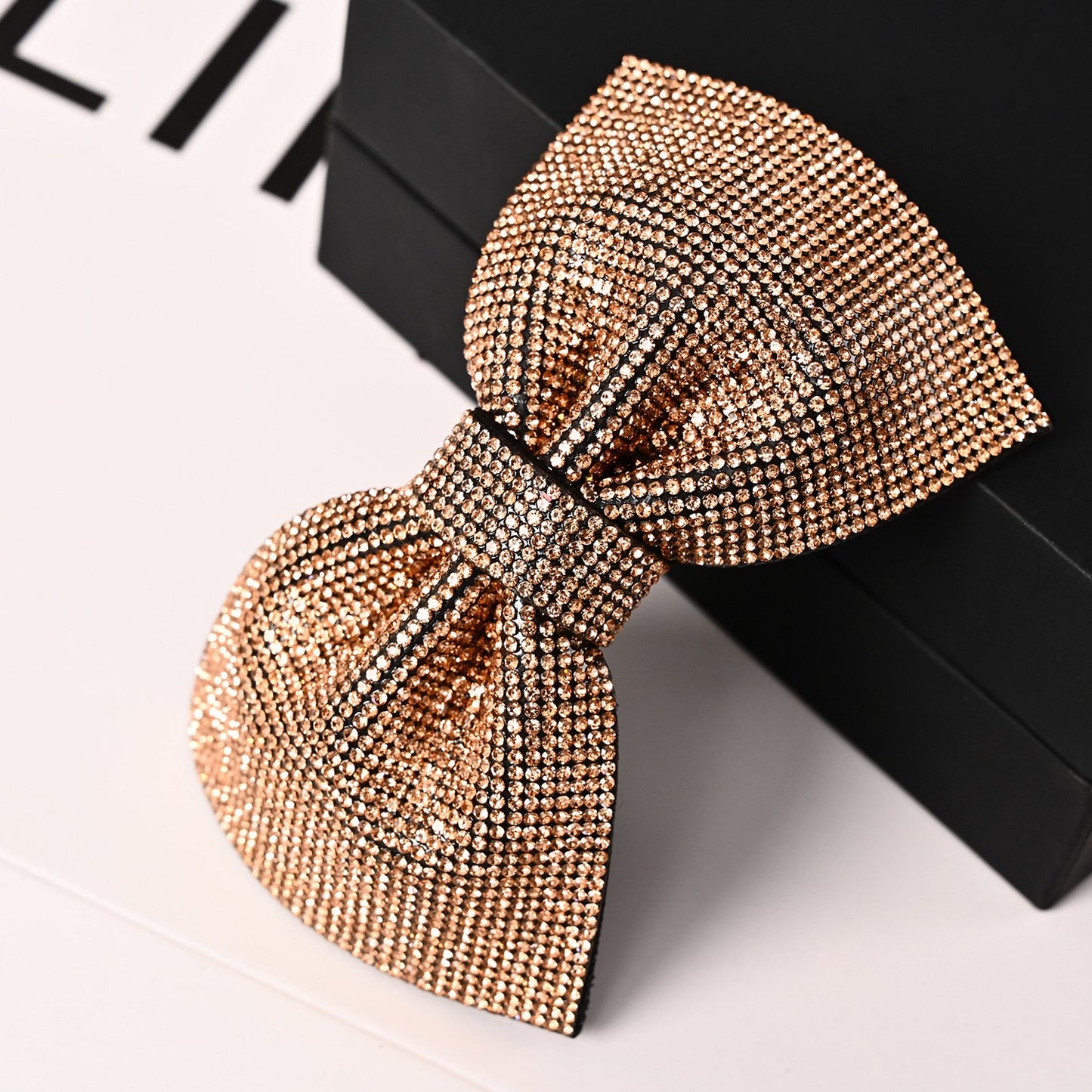 Full Diamond Bow Spring Clip Hair Clip