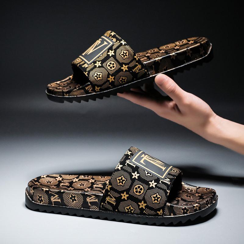 Trend-printed casual non-slip slippers