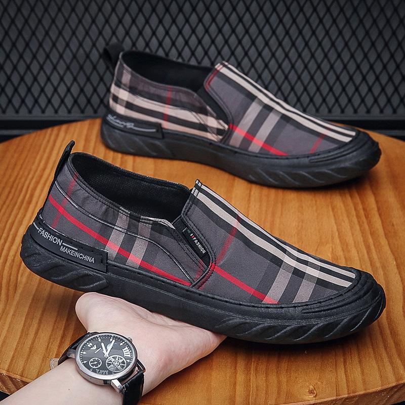 Trendy summer breathable casual men's canvas shoes