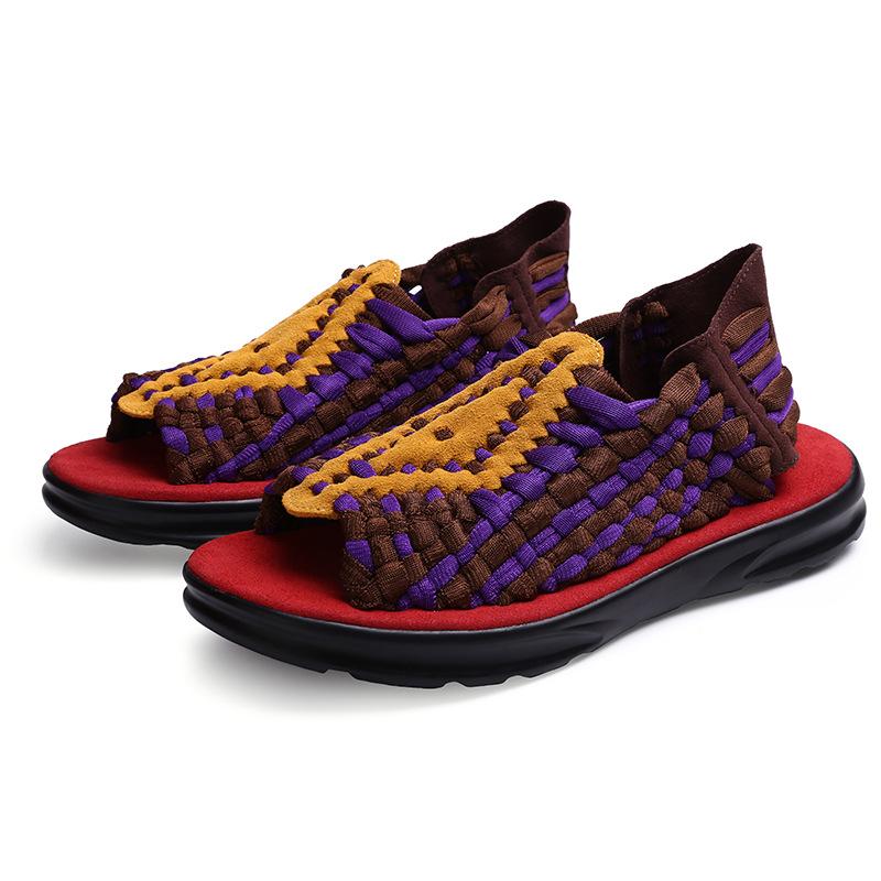 Men's trendy woven casual beach sandals