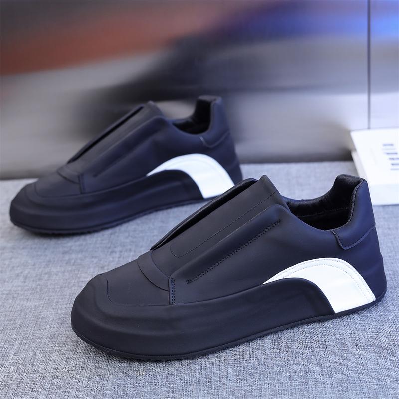 Stylish leather non-slip anti-odor men's slip-on flat shoes – fasigner