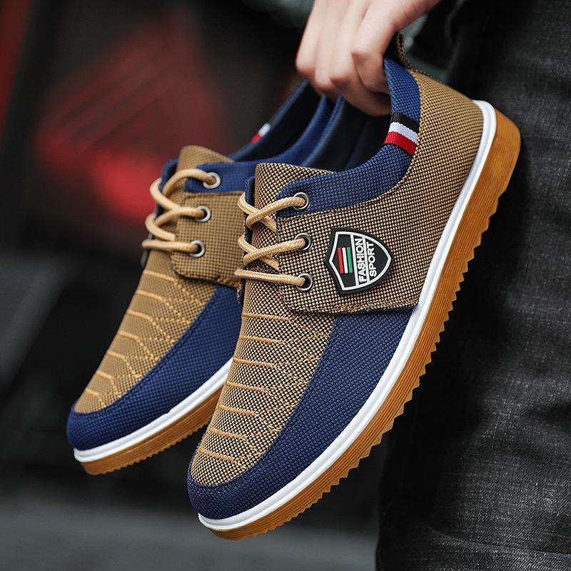 Stylish lace-up casual canvas shoes