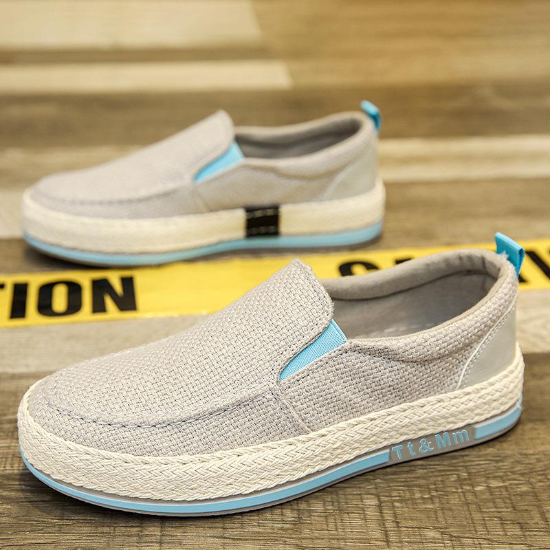 New Men's Thick-soled Wear-Resistant Breathable Linen Shoes