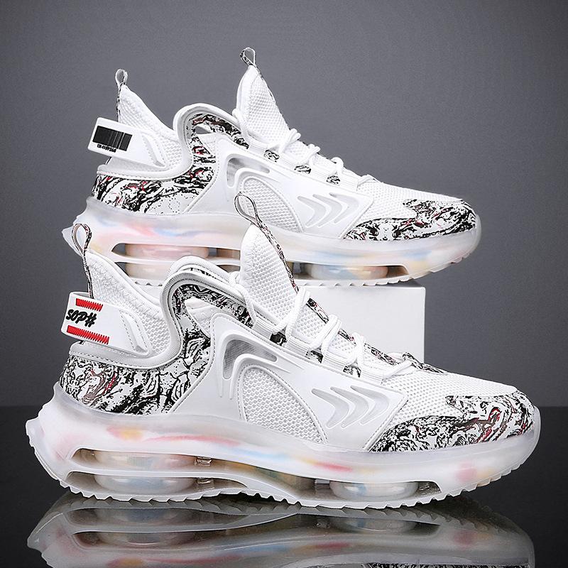 Trendy printed air cushion men's sneakers