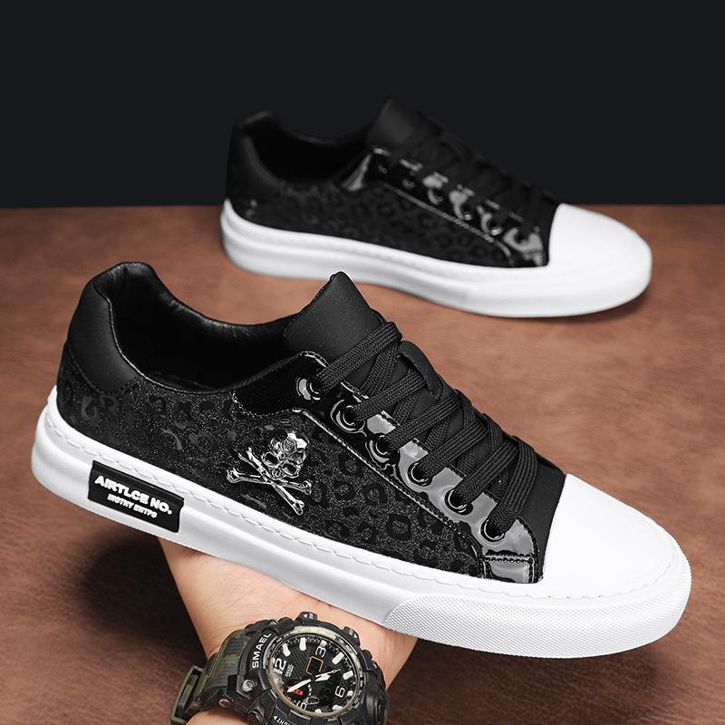 Men's Fashion Diamond Skull Casual Shoes