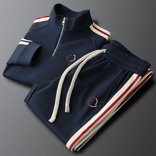 Stylish new side stripe casual sports sweatshirt suit