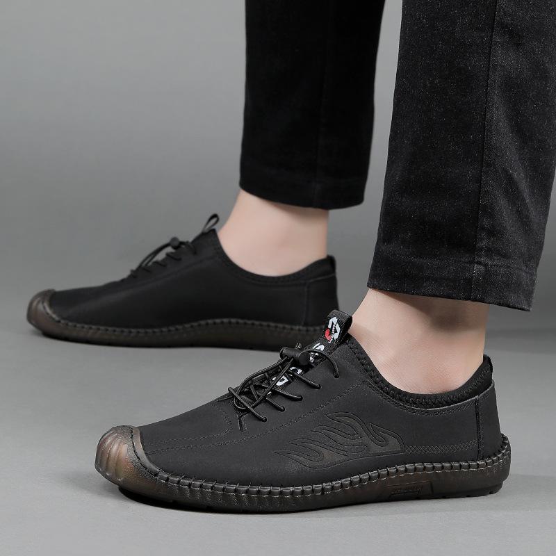 Trendy Men's Soft Soled Breathable Casual Leather Shoes