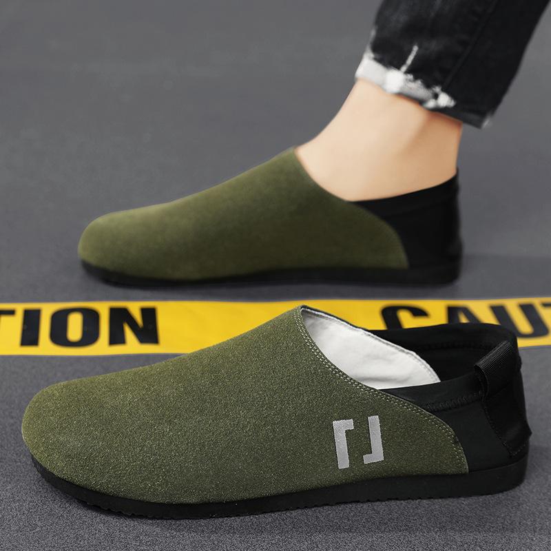 New casual suede men's slip-on shoes