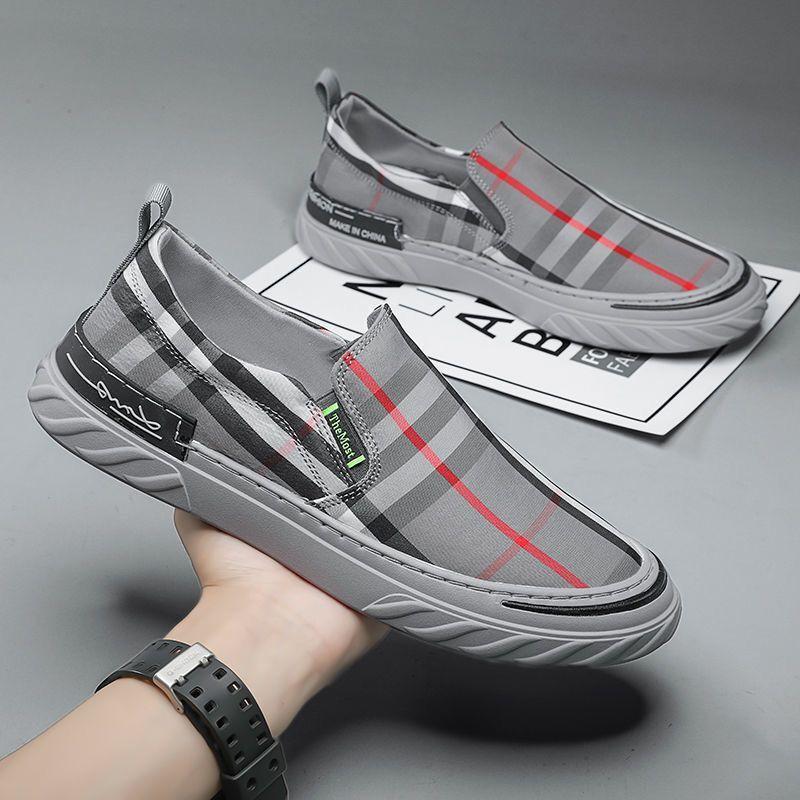 Trendy summer breathable casual men's canvas shoes