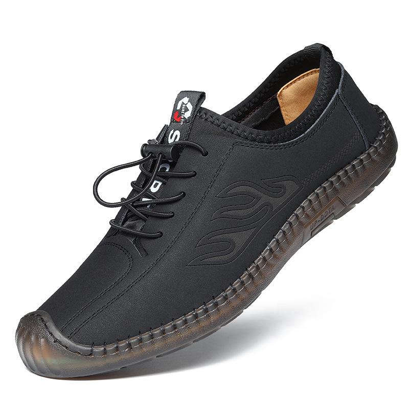 Trendy Men's Soft Soled Breathable Casual Leather Shoes